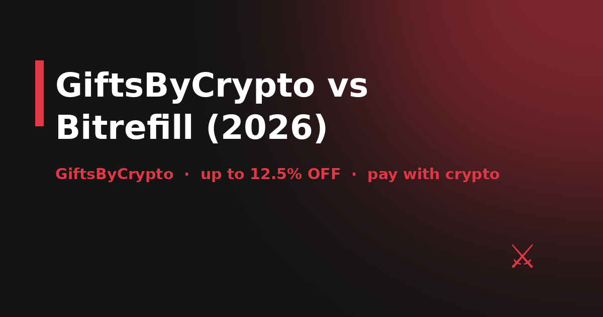 GiftsByCrypto vs Bitrefill: Which Saves You More in 2026?